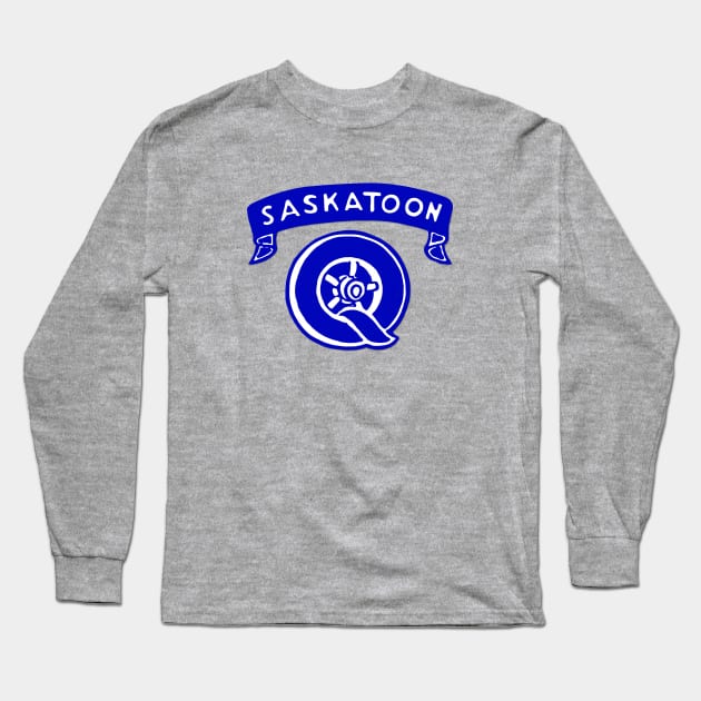 DEFUNCT - Saskatoon Quakers Hockey 1945 Long Sleeve T-Shirt by LocalZonly